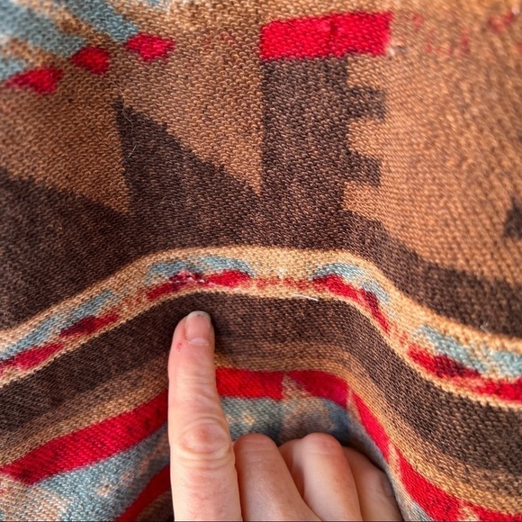 RALPH LAUREN JEANS SHERPA COLLAR NATIVE PRINT LIGHTWEIGHT ZIP JACKET SIZE MEDIUM - Picture 6 of 15